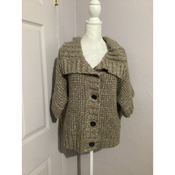 Kenneth Cole Sweaters - Kenneth Cole Taupe Knit Cardigan